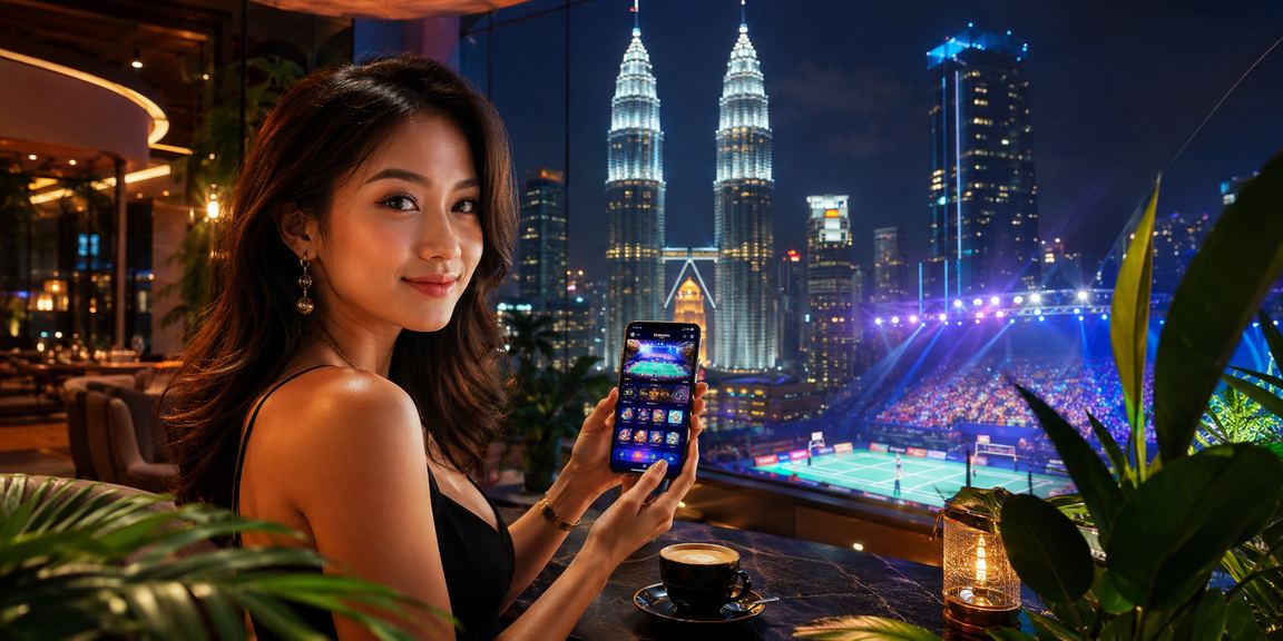 Pemain mengakses slot jackpot progresif wild33 melalui telefon di Kuala Lumpur